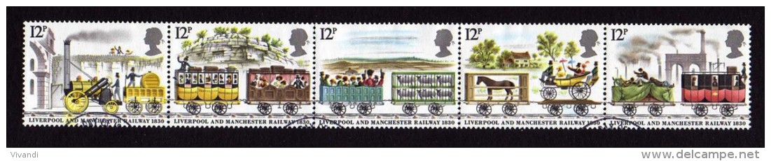 Great Britain - 1980 - 150th Anniversary Of Liverpool &amp; Manchester Railway - Used - Oblitérés