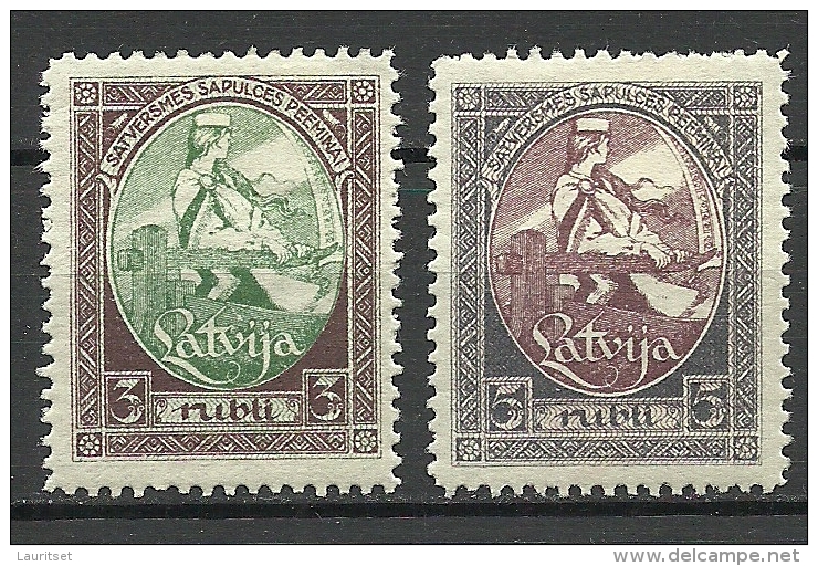 LATVIA Lettland 1920 Michel 44 - 45 A * - Letland