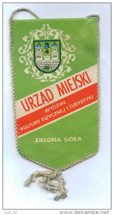 W113 / SPORT - Office City, Department Physical Culture Tourism - ZIELONA GORA  10.5 X 18 Cm Wimpel Fanion Flag POLAND - Other & Unclassified