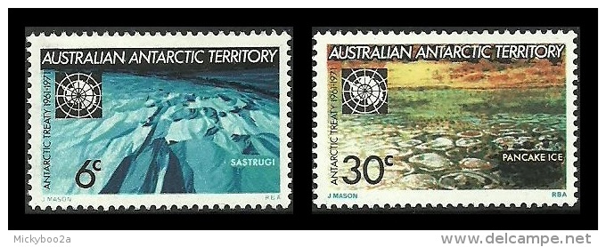 AUSTRALIA ANTARCTIC TERRITORY AAT 1971 ANTARCTIC TREATY PANCAKE ICE SET MNH - Unused Stamps