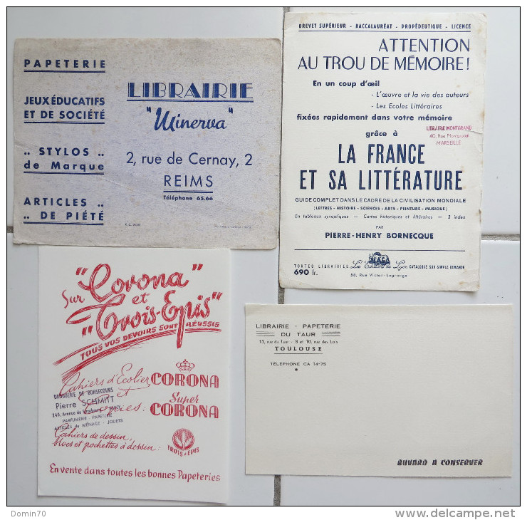 Buvard Cahier CoronaTrois Epis Littérature Taur Minerva Reims Papeterie Librairie - Colecciones & Series