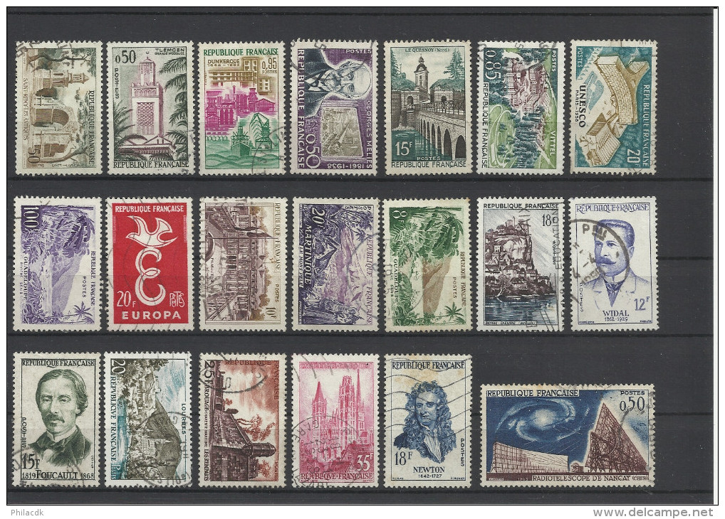 FRANCE - LOT DE 20 TIMBRES OBLITERES - Collections