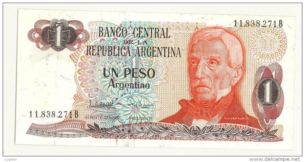 ARGENTINA - 1 PESO UN PESO - FDS - UNC # 11.838.271B - Argentine