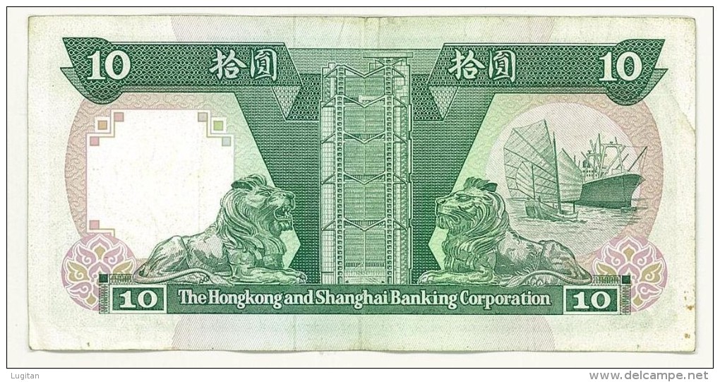 HONG KONG - 10 DOLLARS - TEN DOLLARS - JL167871 - HONG KONG SHANGHAI BANKING CORPORATION - Hongkong