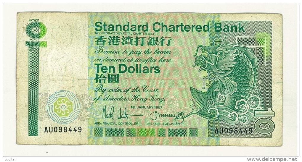 HONG KONG - 10 DOLLARS - TEN DOLLARS 1986 - AU098449 - STANDARD CHARTERED BANK - Hong Kong