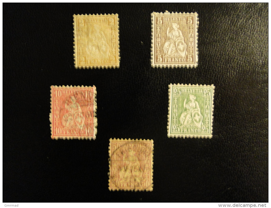 Helvetia Dentelé - Used Stamps
