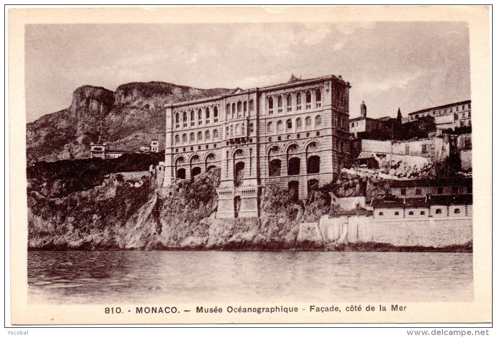 CP, MONACO, MUSEE OCEANOGRAPHIQUE, Façade, Côté De La Mer, Vierge, Ed : J. Gilletta Et Cie - Oceanographic Museum