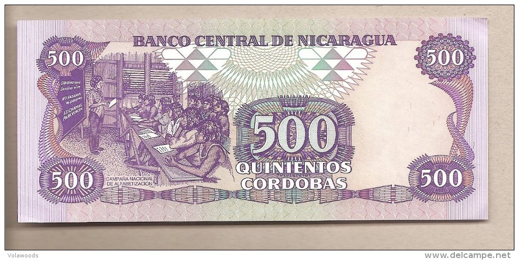 Nicaragua - Banconota Non Circolata Da 500 Cordobas - 1985 - Nicaragua