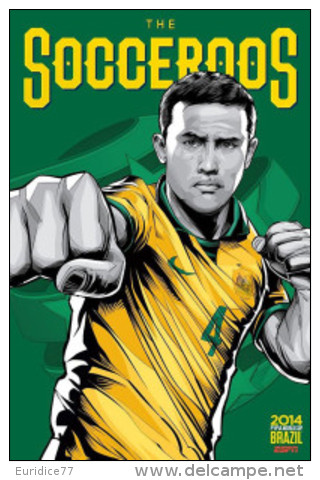 STICKER SIZE.6,5X9,5 CM. APROX - WORLD CUP FOOTBALL BRASIL 2014 - AUSTRALIA - Otros & Sin Clasificación