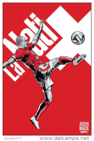 STICKER SIZE.6,5X9,5 CM. APROX - WORLD CUP FOOTBALL BRASIL 2014 - SWITZERLAND - Otros & Sin Clasificación