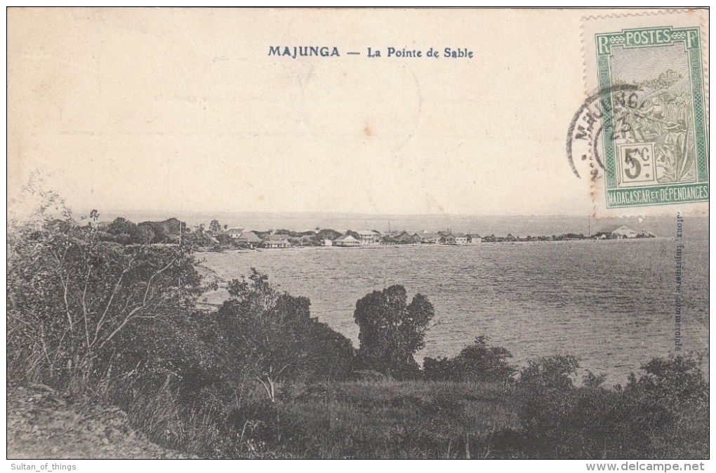 Cpa/pk 1912 Madagascar - Majunga La Pointe Du Sable - Madagascar