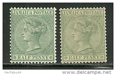 Jamaica     "Queen Victoria"      SC# 16-16a   Mint - Jamaica (...-1961)