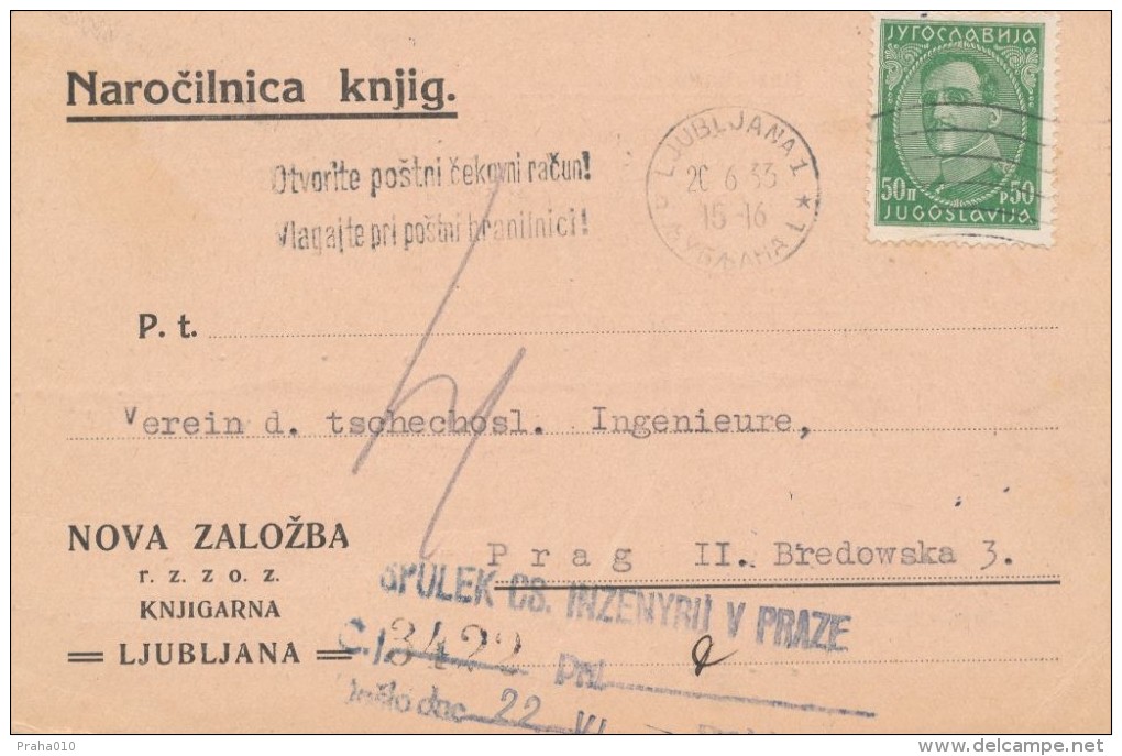 I5136 - Yugoslavia (1933) Ljubljana 1 - Storia Postale