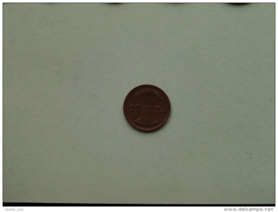 1924 F - 2 Rentenpfennig / KM 31 ( Uncleaned Coin / For Grade, Please See Photo ) !! - 2 Rentenpfennig & 2 Reichspfennig