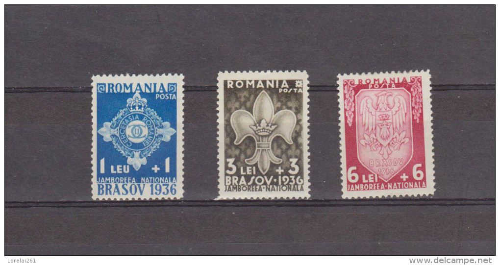 1936 JAMBOREE NATIONAL DE BRASOV  MI No 516/518  Et Yv No 505/507 MNH - Ungebraucht