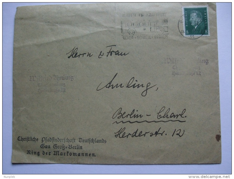 GERMANY 1931 COVER TO BERLIN - Briefe U. Dokumente