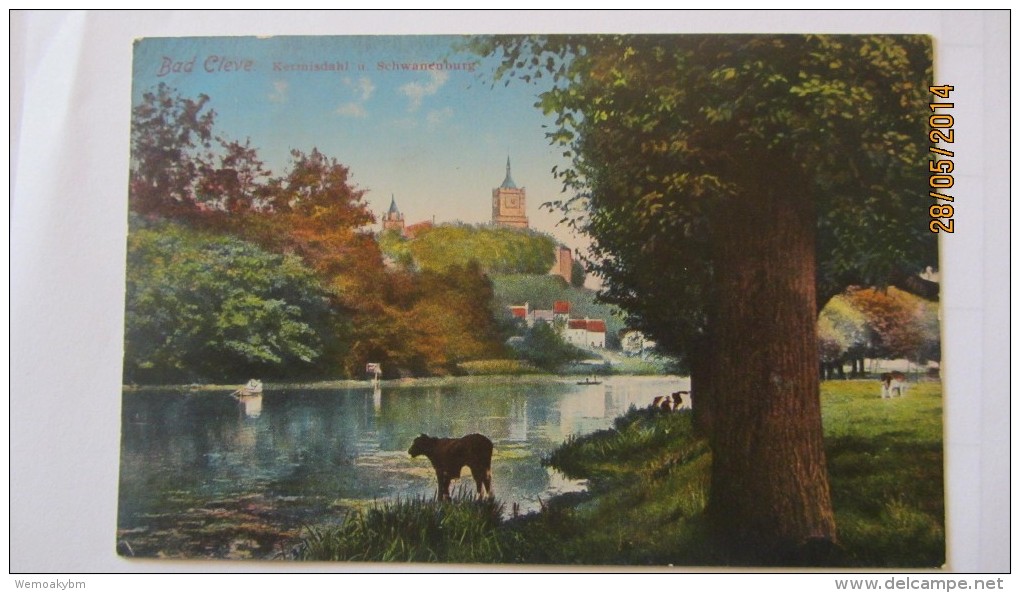 AK Bad Cleve (Kleve), Kermisdahl Und Schwanenburg Vom 21.8.1911 - Kleve