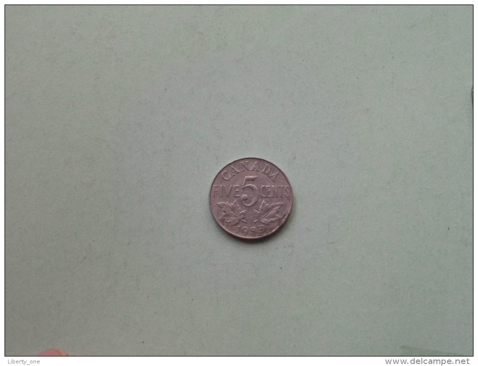 1933 - Five Cents / KM 29 ( For Grade, Please See Photo ) !! - Canada