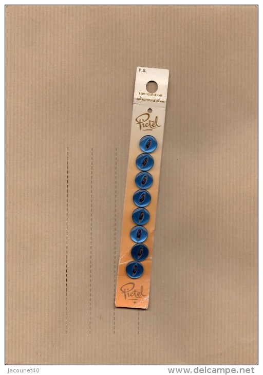 Bouton Pictel 8 X Boutons Couleur Bleu Marine - Buttons