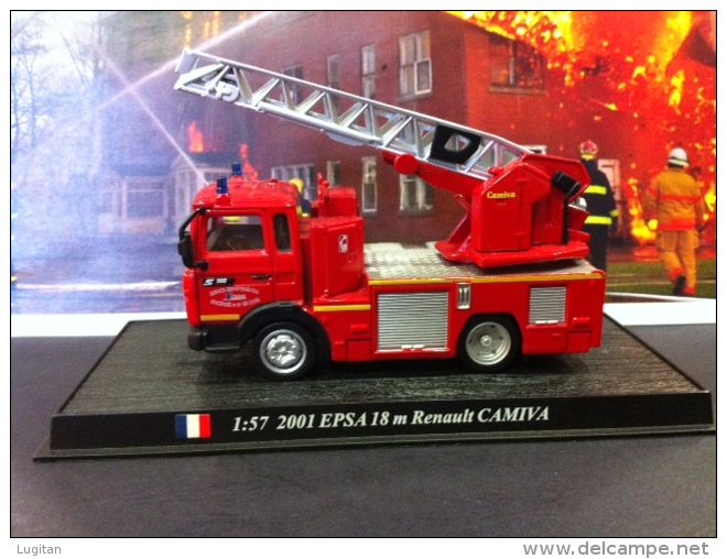 COLLEZIONE CARRI DEI POMPIERI - VIGILI DEL FUOCO DEL PRADO - FRANCIA  Renault Feuerwehr Camiva - SCALA 1:57 - Altri & Non Classificati