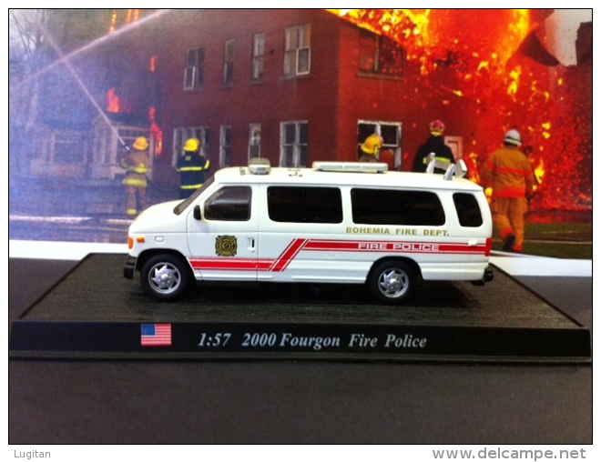 COLLEZIONE CARRI DEI POMPIERI - VIGILI DEL FUOCO DEL PRADO - 2000 FOURGON FIRE POLICE U.S.A. - SCALA 1:57 - Altri & Non Classificati