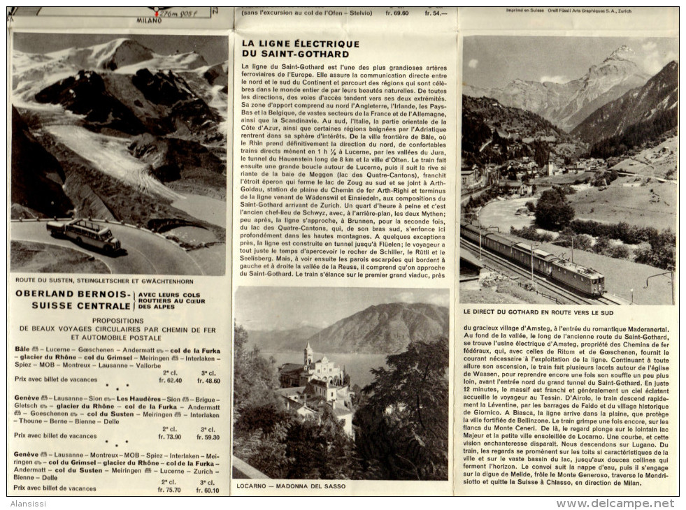 SUISSE ( Vacances En )  Par Chemin De Fer Et Automobile Postale 24 Pages Se Dépliant Ves 1937 - Pubblicitari