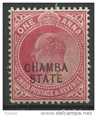 CHAMBA..1903..Michel # 23...MH...Good Condition. - Chamba