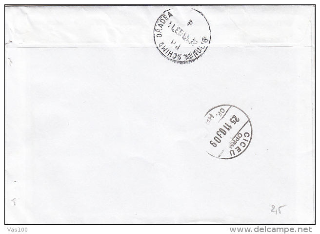 STAMPS ON REGISTERED COVER, NICE FRANKING, 2003, HUNGARY - Usado