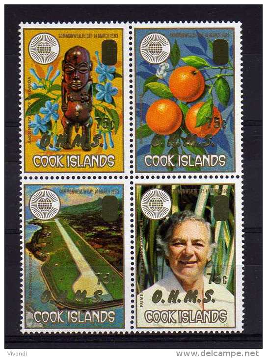 Cook Islands - 1986 - Commonwealth Day Officials (Overprinted OHMS) - MNH - Cook