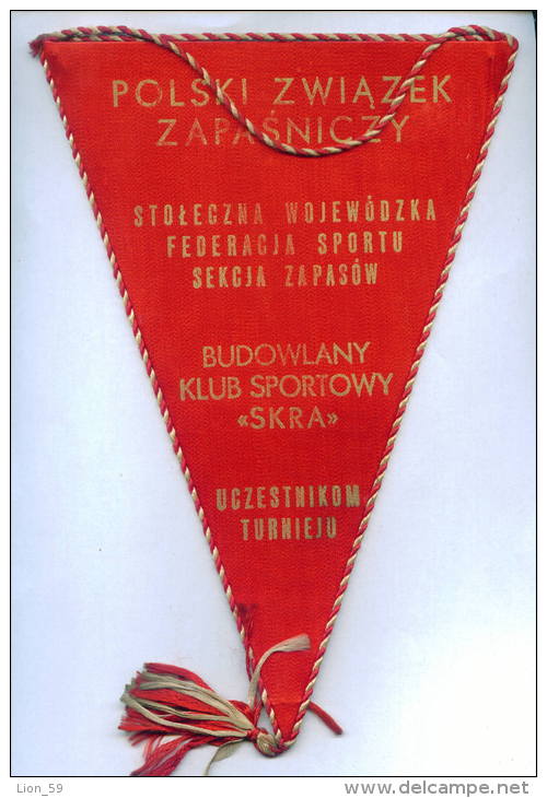 W146 / SPORT Championship " WLADYSLAWA MAKSYMIAKA " 1976 Wrestling Lutte Ringen 18.5 X 27 Cm Wimpel Fanion Flag  POLAND - Altri & Non Classificati