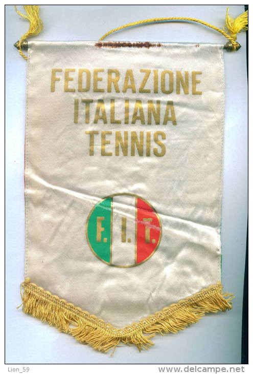 W148 / AUTOGRAPH - SPORT Federazione Italiana Tennis - 15.5 X 23 Cm Wimpel Fanion Flag Italia Italy Italie Italien - Autogramme