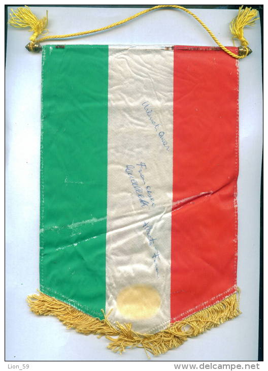 W148 / AUTOGRAPH - SPORT Federazione Italiana Tennis - 15.5 X 23 Cm Wimpel Fanion Flag Italia Italy Italie Italien - Autogramme