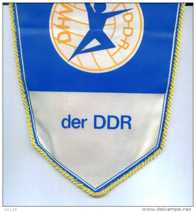 W157 / SPORT - Handball Hand-Ball  Balonmano DHV DDR - 20 X 31.5 Cm.  Wimpel Fanion Flag Deutschland Germany Allemagne - Handball