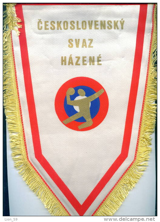 W158 / SPORT - Handball Hand-Ball  Balonmano CSH - 21.5 X 33 Cm.  Wimpel Fanion Flag Czechoslovakia Tchecoslovaquie - Handball