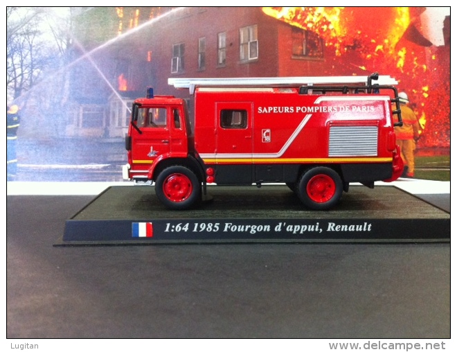 COLLEZIONE CARRI DEI POMPIERI - VIGILI DEL FUOCO DEL PRADO -1985 FOURGON D'APPUI RENAULT FRANCE - SCALA 1:64 - Altri & Non Classificati