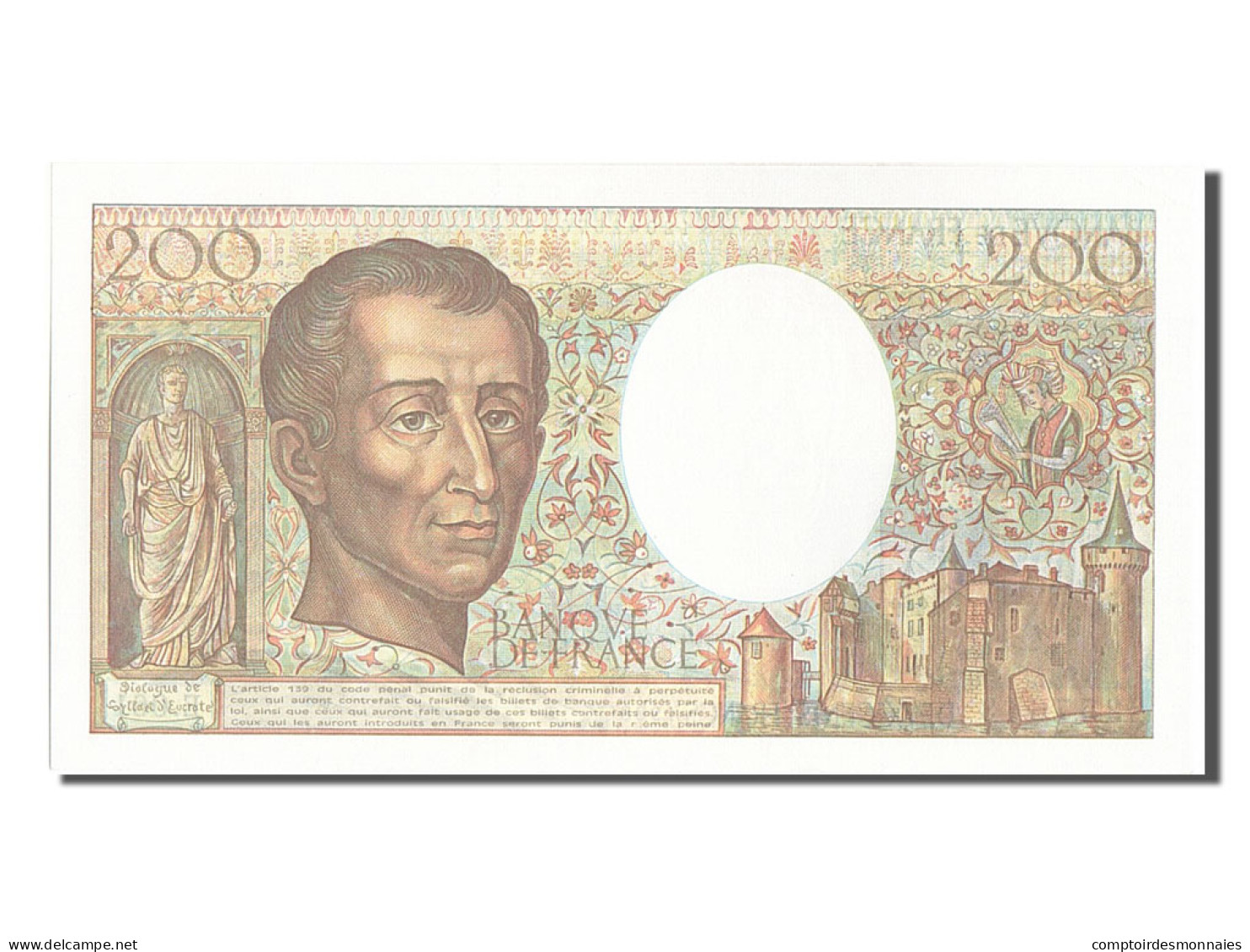 Billet, France, 200 Francs, 200 F 1981-1994 ''Montesquieu'', 1988, NEUF - 200 F 1981-1994 ''Montesquieu''