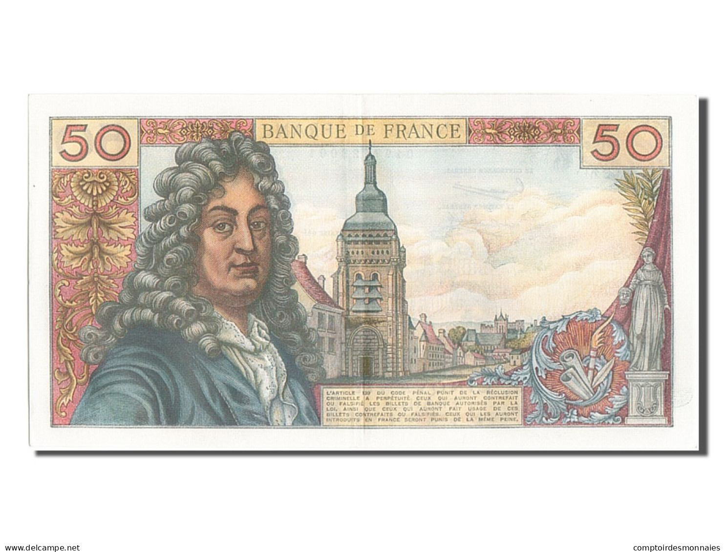 Billet, France, 50 Francs, 50 F 1962-1976 ''Racine'', 1964, 1964-11-05, TTB+ - 50 F 1962-1976 ''Racine''