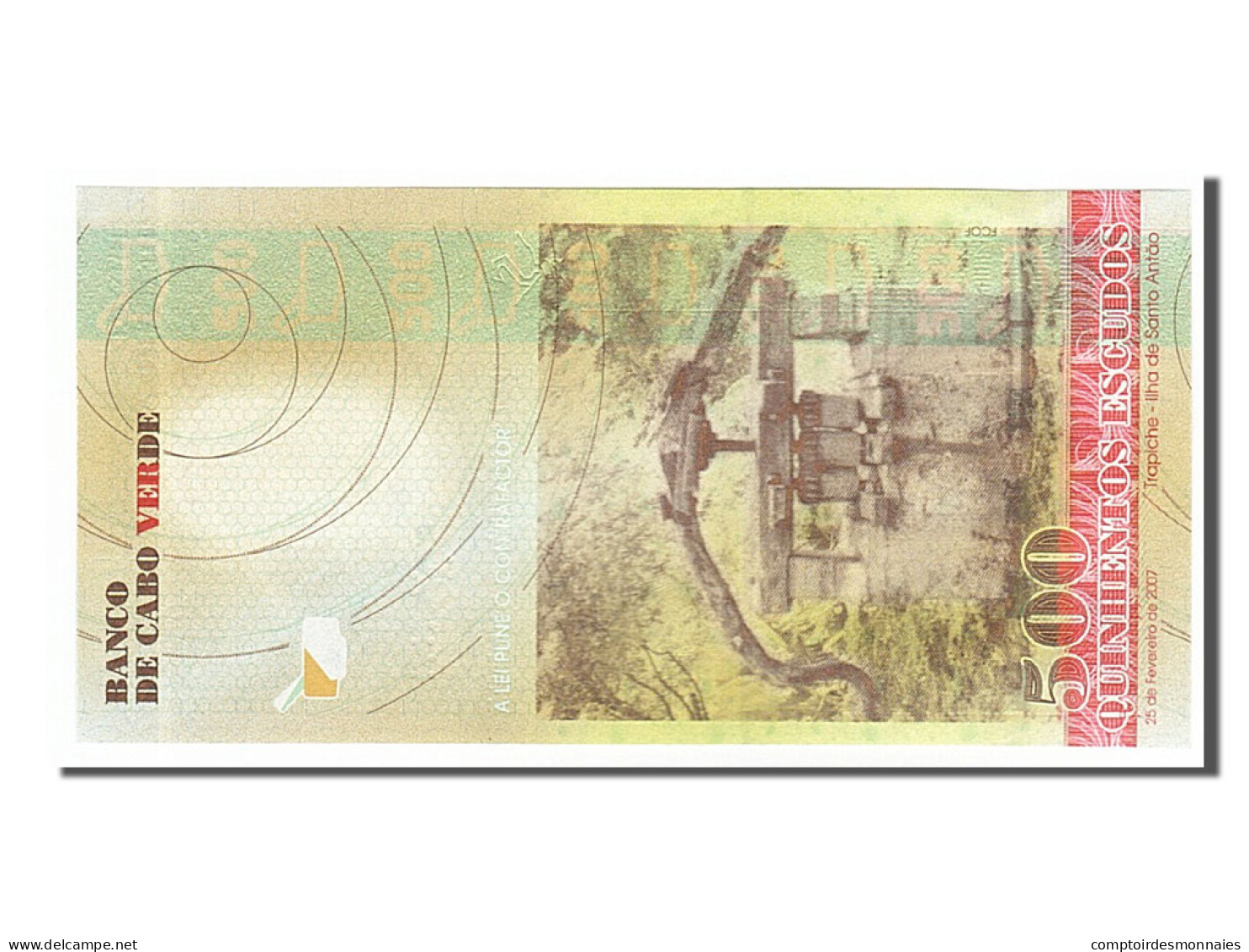 Billet, Cape Verde, 500 Escudos, 2007, 2007-02-25, NEUF - Cape Verde