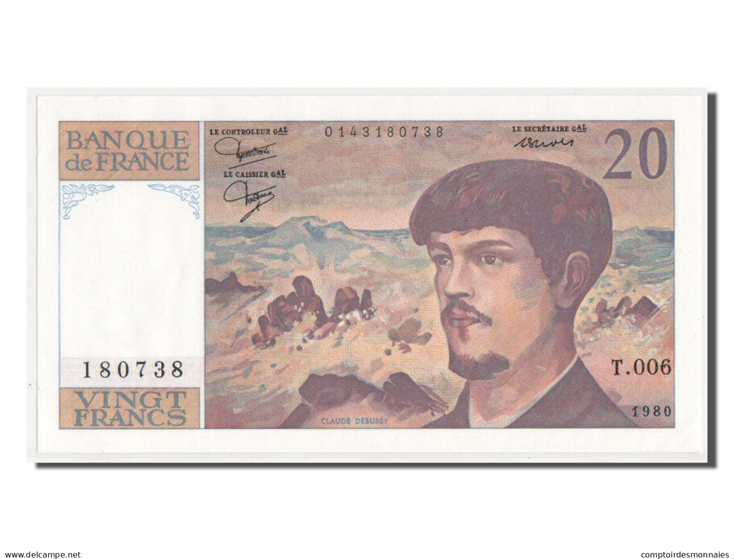 Billet, France, 20 Francs, 20 F 1980-1997 ''Debussy'', 1980, SPL, Fayette:66.1 - 20 F 1980-1997 ''Debussy''