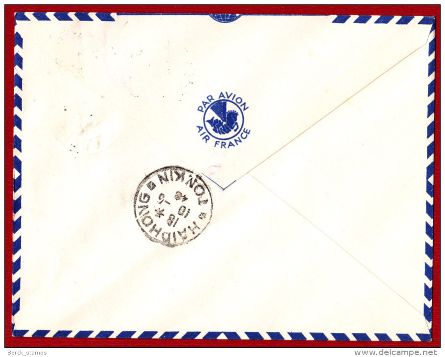 HONG KONG - RE-OPENING OF THE LINE - Air France - 10th May1948 - Hong Kong -Haiphong - Hanoï - Cartas & Documentos