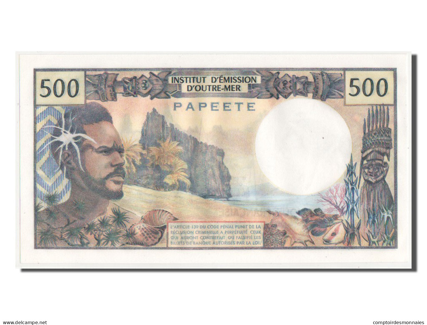 Billet, Tahiti, 500 Francs, SPL - Otros – Oceanía