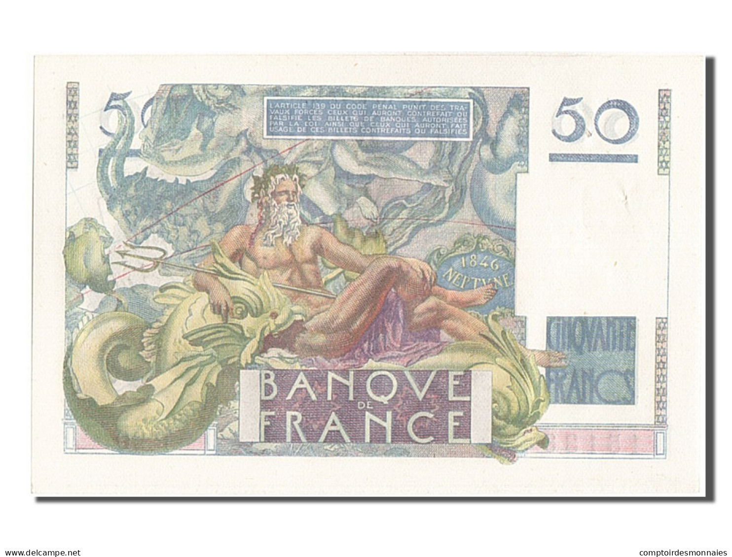Billet, France, 50 Francs, 50 F 1946-1951 ''Le Verrier'', 1947, 1947-10-02, SPL - 50 F 1946-1951 ''Le Verrier''