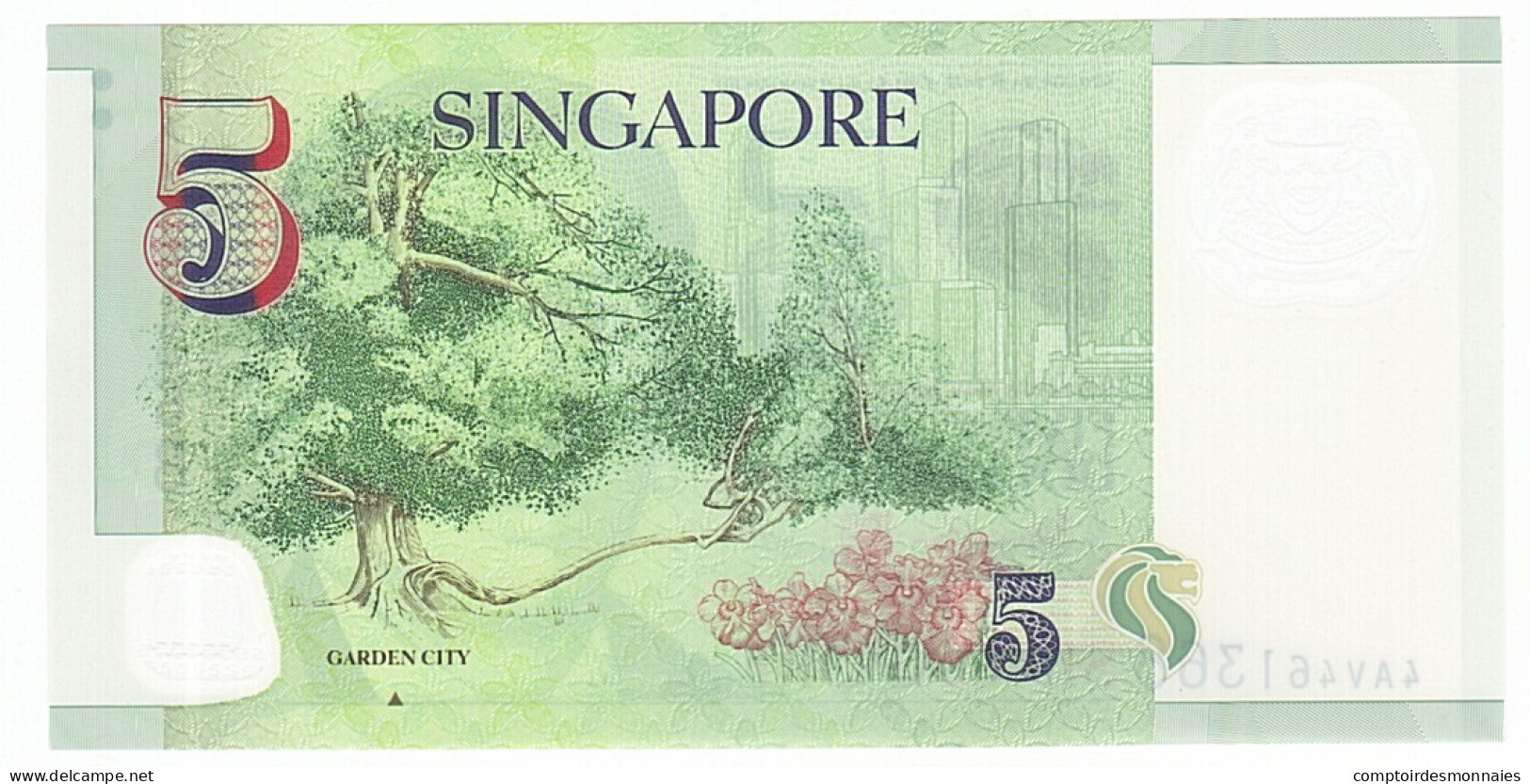 Billet, Singapour, 5 Dollars, 2005, NEUF - Singapur