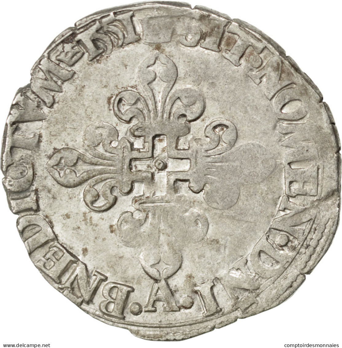 Monnaie, France, Half Groat, 1551, Paris, TTB, Billon, Sombart:4458 - 1547-1559 Heinrich II.