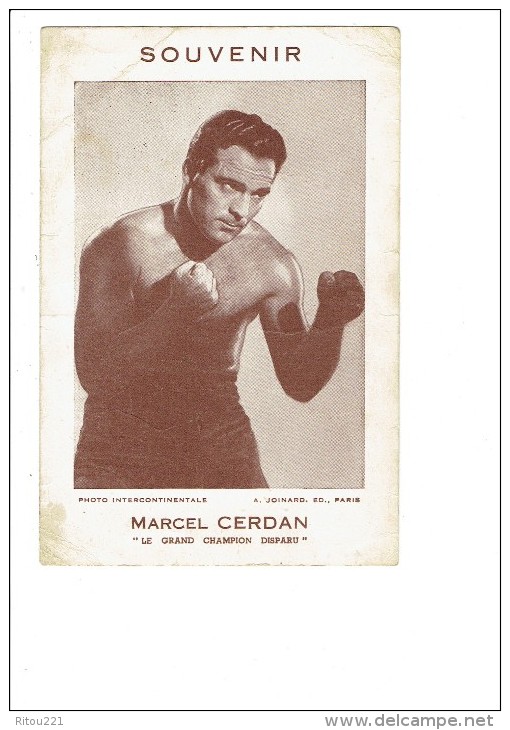 Sport BOXE - BOXEUR - Marcel CERDAN - - Boksen