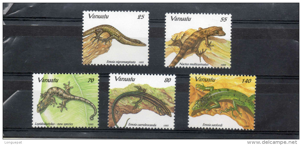 VANUATU : Faune - Lézards (Emoia Sanfordi , Emoia Caeruleocauda, Nactus Multicarinatus (geckos) Etc  - Réptiles - Vanuatu (1980-...)