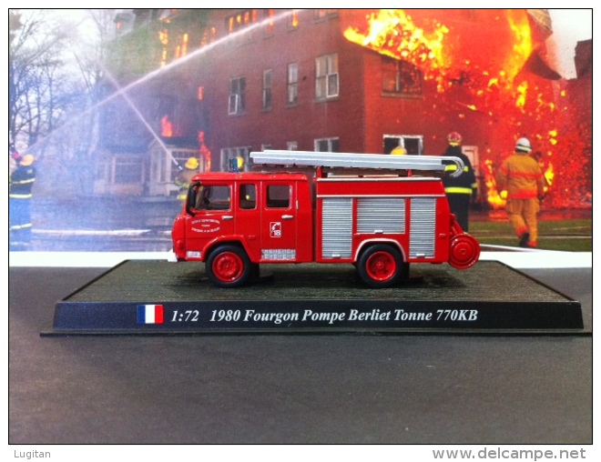 COLLEZIONE CARRI DEI POMPIERI - VIGILI DEL FUOCO DEL PRADO - FRANCIA  - FOURGON POMPE BERLIET TONNE 770KB - 1:72 - Scale 1:72