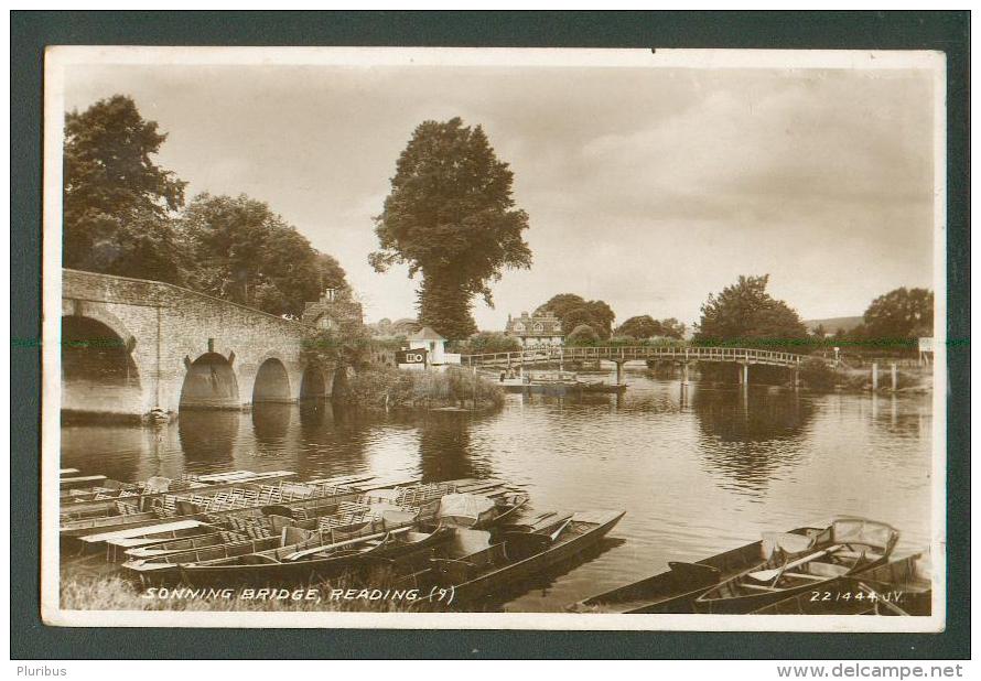 SONNIN BRIDGE , READING ,  OLD POSTCARD, M - Reading