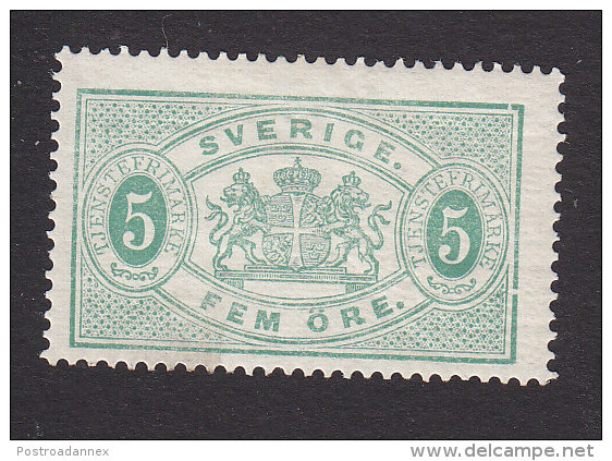 Sweden, Scott #O15, Mint Hinged, Official, Issued 1884 - Service
