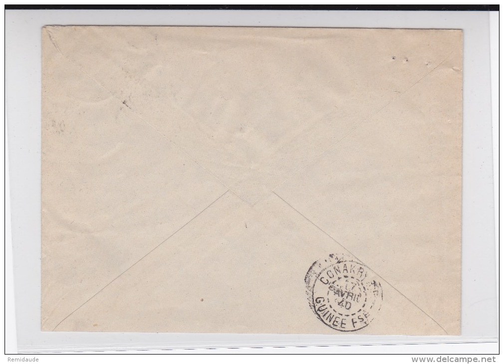 GUINEE - 1940 - YVERT N°143 SEUL Sur ENVELOPPE RECOMMANDEE De BOFFA Avec CENSURE Pour PARIS - Cartas & Documentos